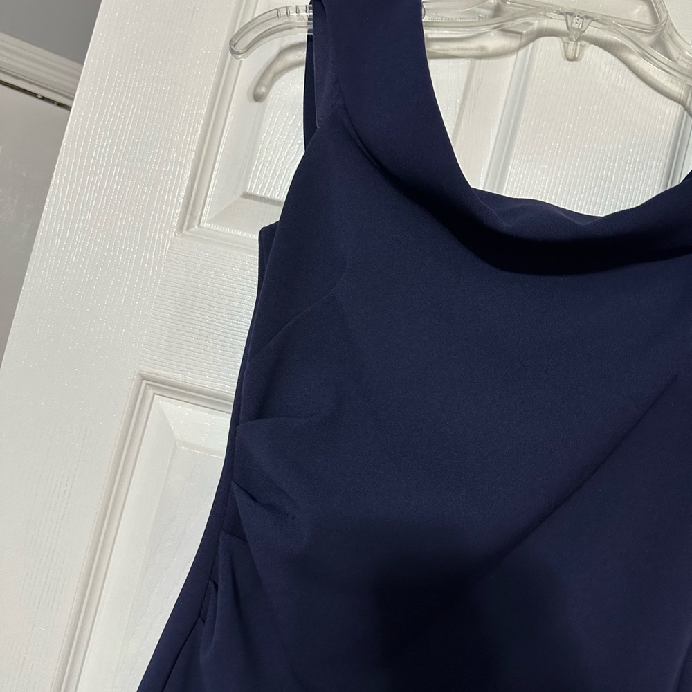 Vince Camuto Off Shoulder Crepe Flounced Cocktail Dress - Picture 4 of 15